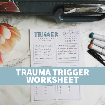 Trigger-Tracker Worksheet for Mental Health Journaling and Self-Advocacy