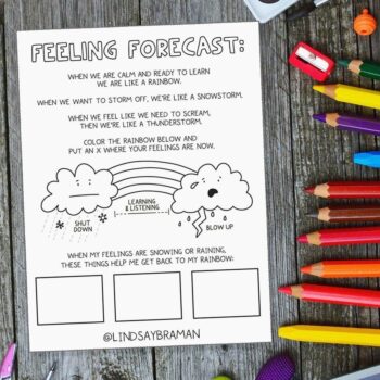 Feeling Forecast: Emotional Regulation Teaching Worksheets