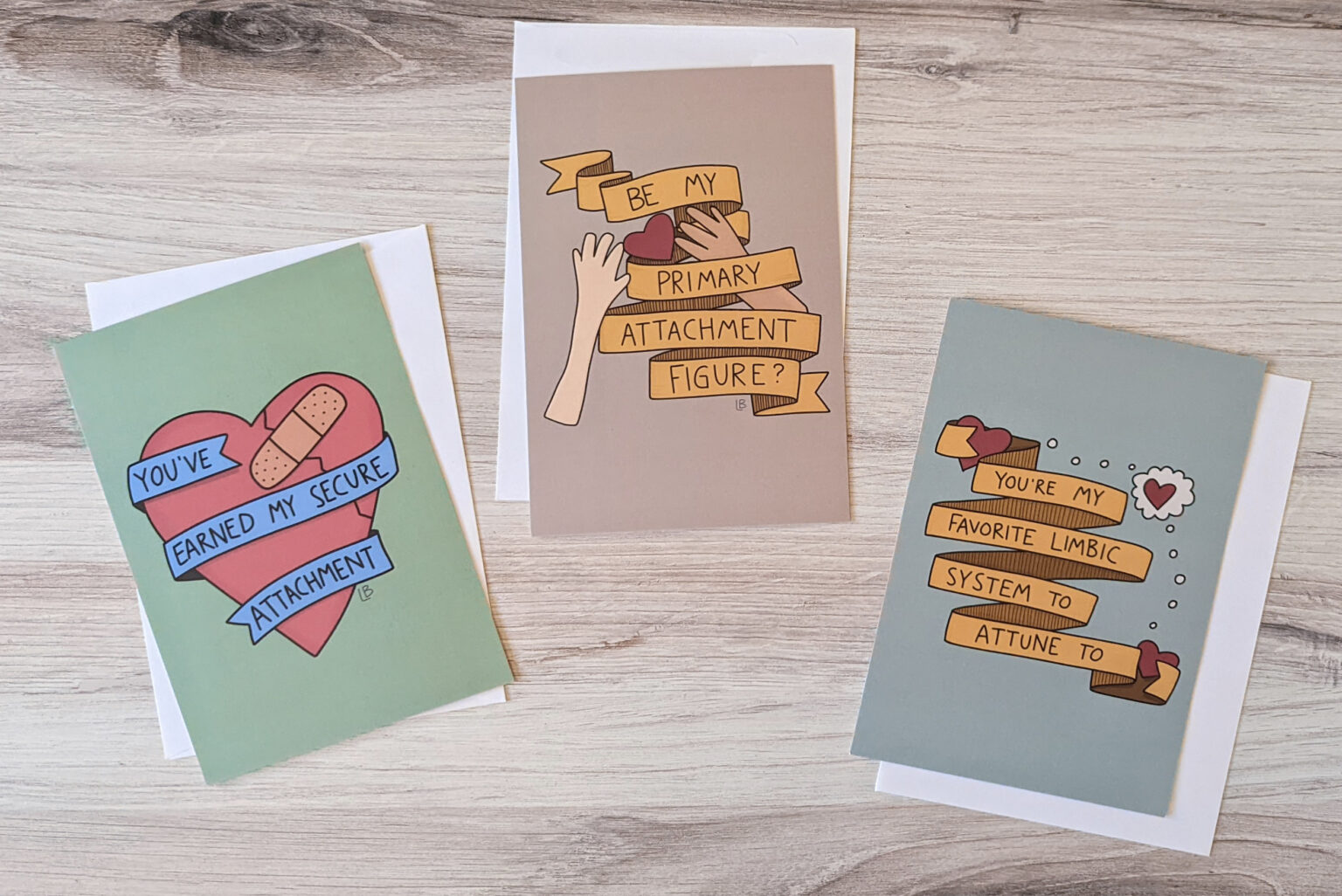 3 Pack of Psychology Valentines Shipped Product