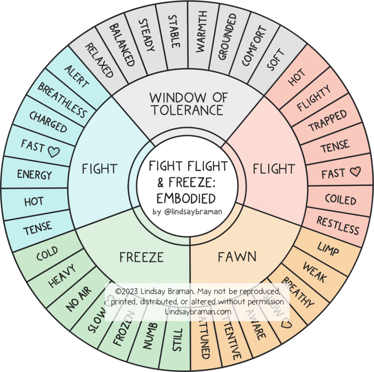 Fight, Flight, & Freeze Embodied Wheel - A Resource for Growing Window ...