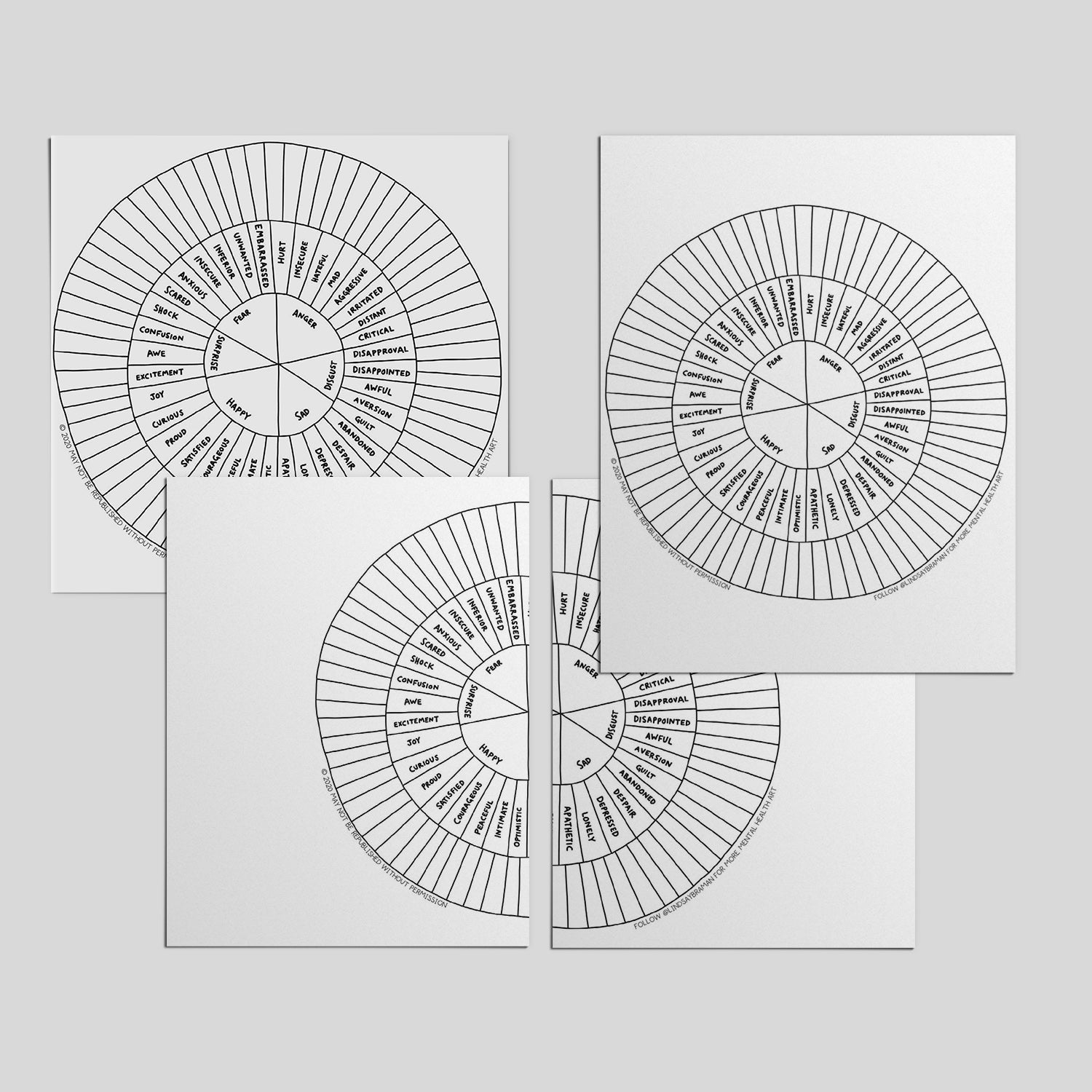 Printable PDF Download: Emotion-Sensation Feeling Wheel | Blank ...