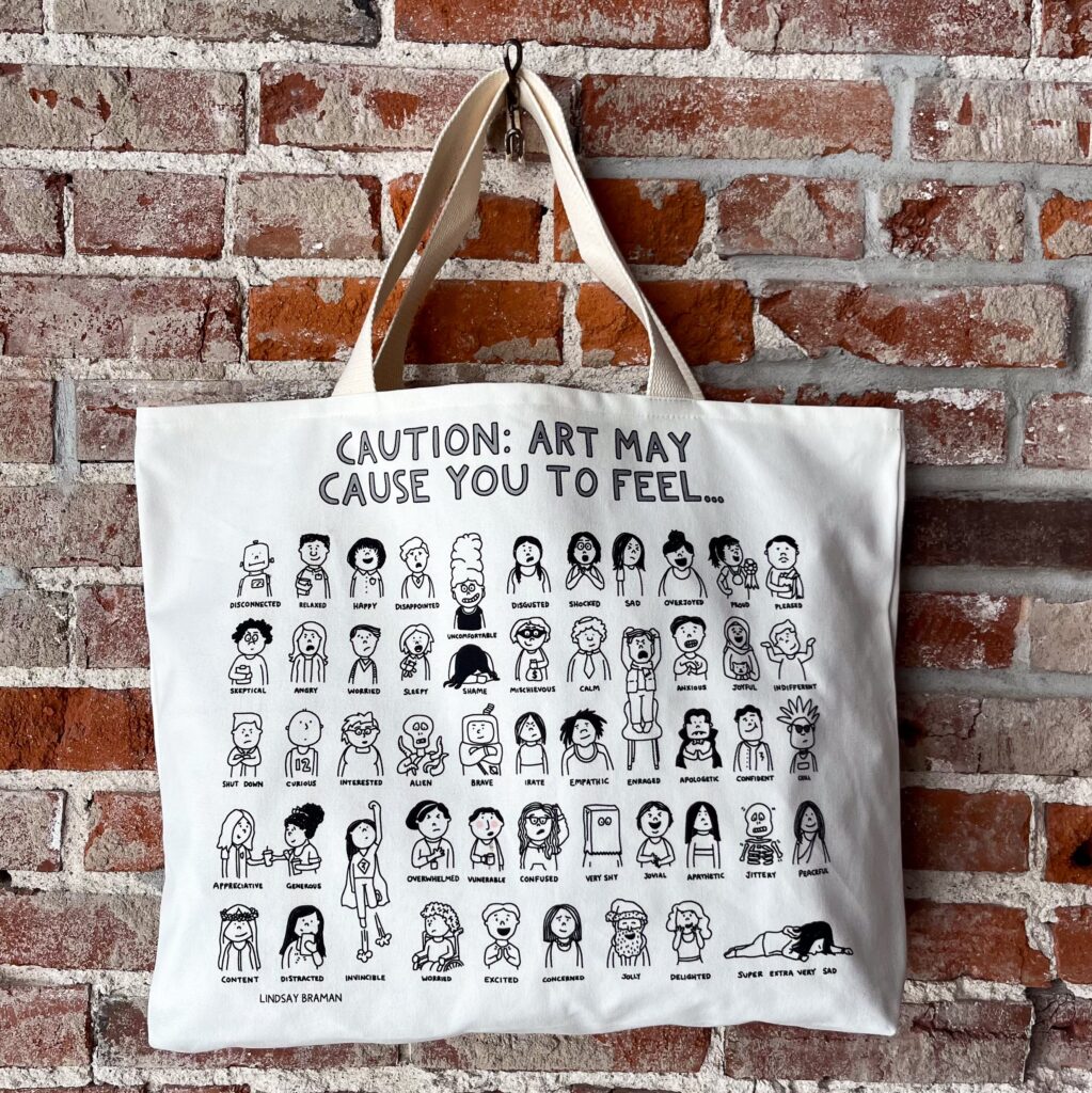 Tote Bag Caution Art May Cause You to Feel