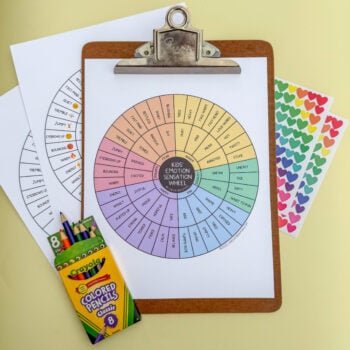 Emotion Sensation Wheel for Kids by Lindsay Braman